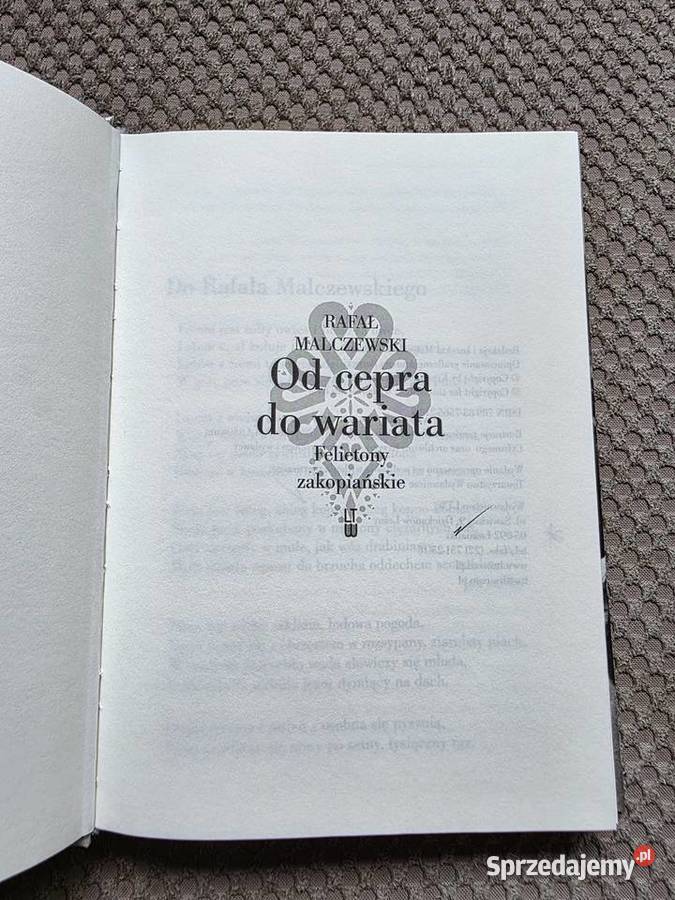 cepra do wariata Felietony zakopiańskie Rafał