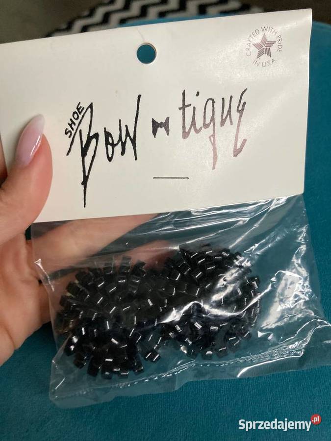 Nowe czarne klipsy do butów kwiaty 3D Shoe Bow Nisko sprzedam