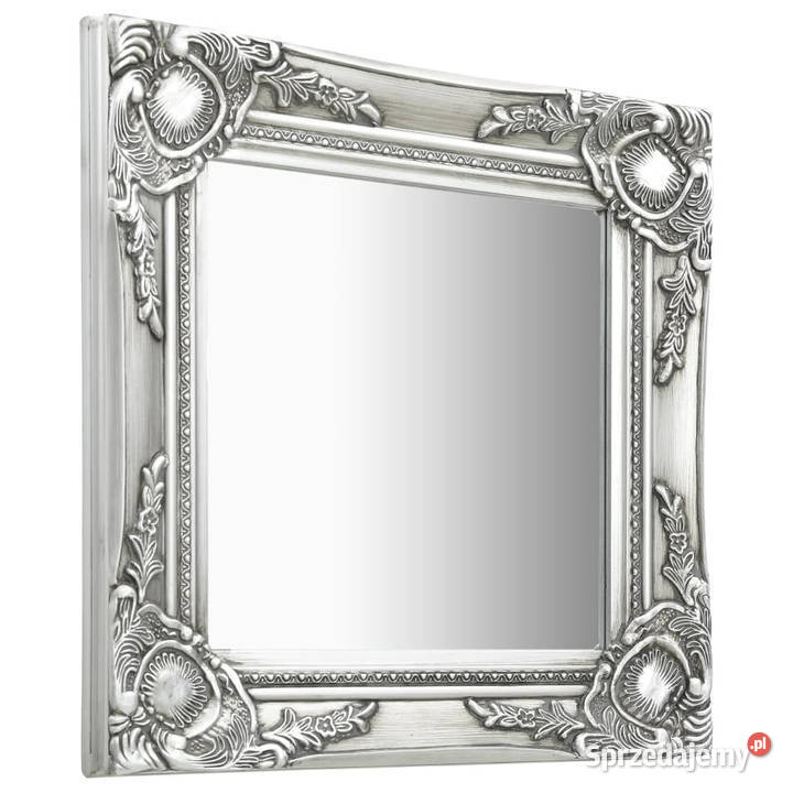 Lustro ścienne w stylu barokowym 40x40 srebrne sprzedam