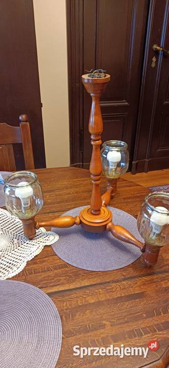 Lampa wisząca drewniana 3 ramiona Wrocław