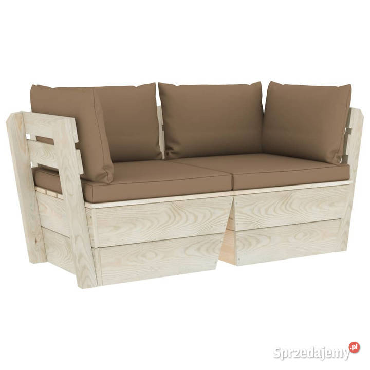 Ogrodowa sofa 2osobowa z palet z poduszkami Warszawa