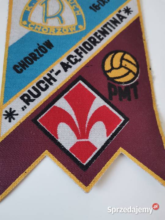 Stary proporczyk Ruch Chorzów AC Fiorentina Katowice sprzedam