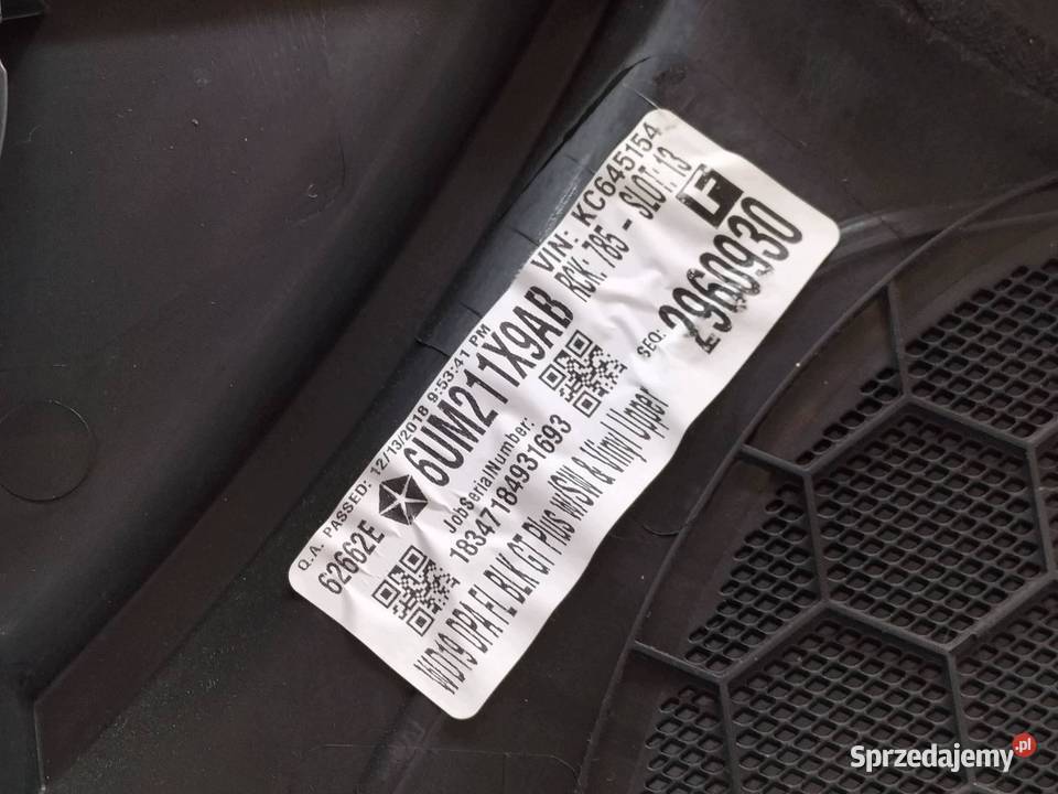 TAPICERKA BOCZEK LEWY PRZÓD KIEROWCY Dodge Tapicerki samochodowe