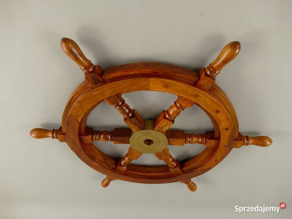 KOŁO STEROWE drewniane ładnie wykonane fi 75
