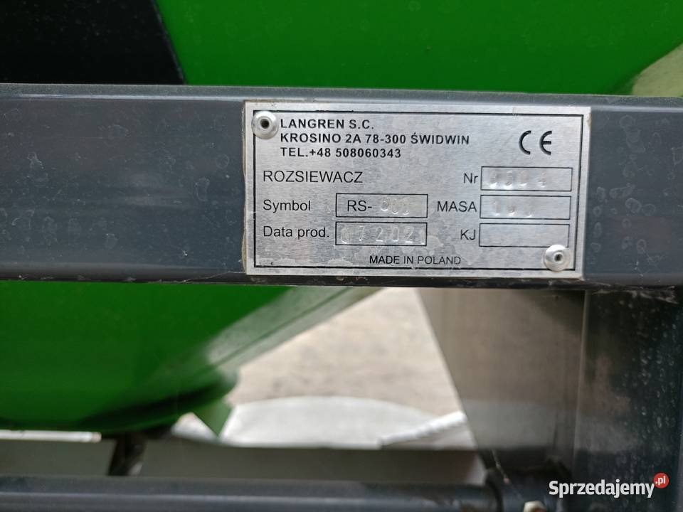 Rozsiewacz nawozu nowy wielkopolskie Gostyń