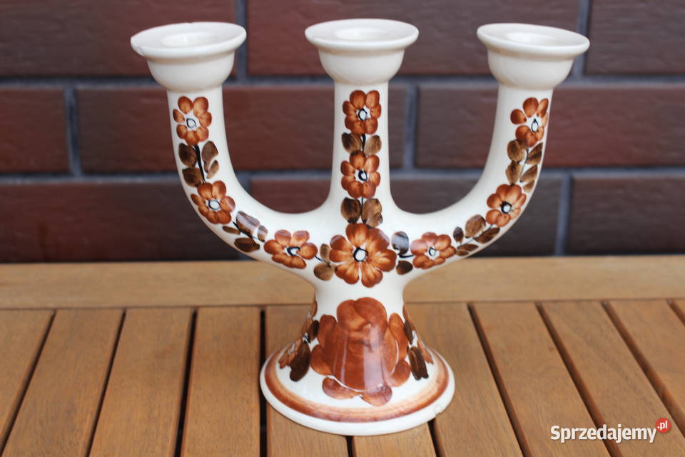 fajansowy świecznik Kalisz sprzedam