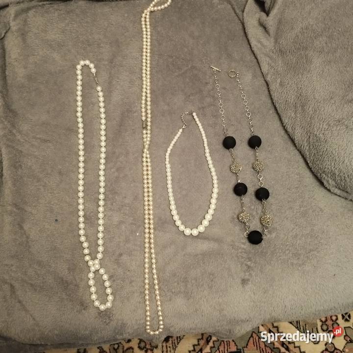 Naszyjniki z pereł mazowieckie Warszawa sprzedam