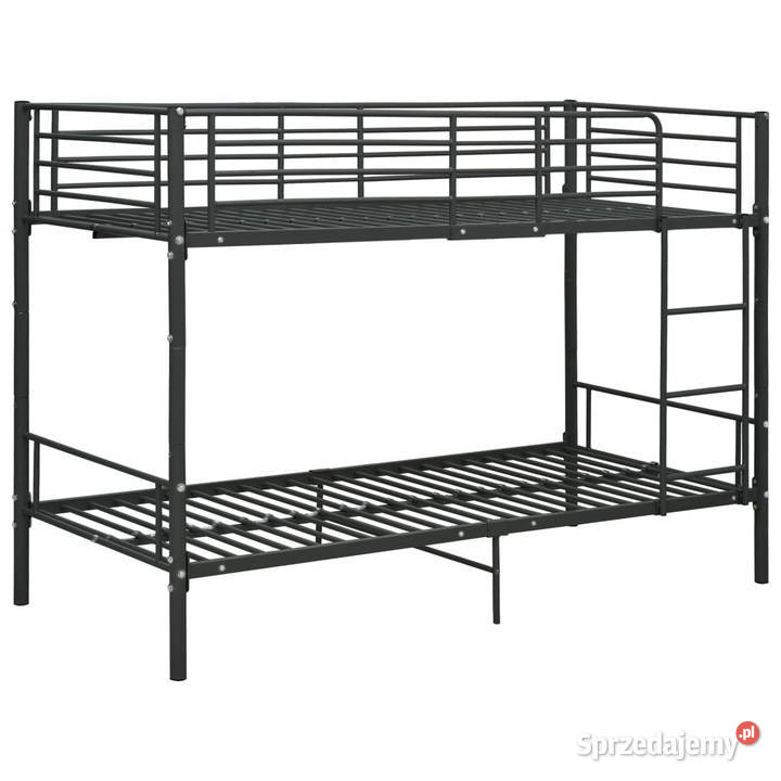 Łóżko piętrowe czarne metalowe 90 x 200 WM287910 Warszawa sprzedam