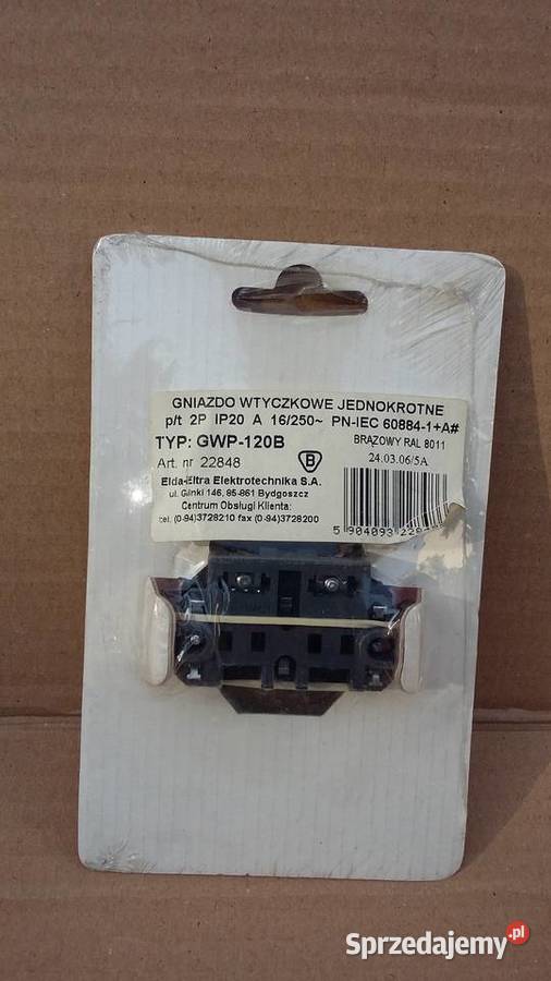Gniazdo gniazdko podtynkowe ELDA BINGO BRĄZOWE Warszawa