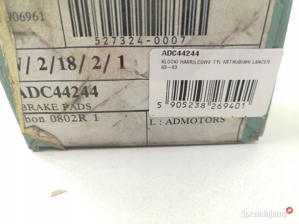 KLOCKI HAMULCOWE TYŁ MITSUBISHI LANCER 19922003 osobowe lubelskie sprzedam