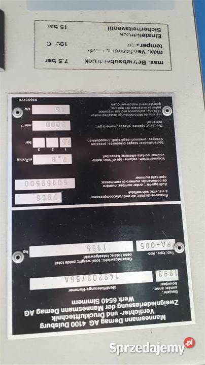 Sprężarka CompAir Demag RA085 45 kW S002612 Wilków