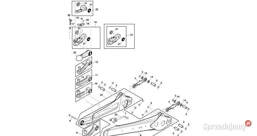 John Deere 960 Zaczep DC223909 Rama pokrywy Jastrzębniki