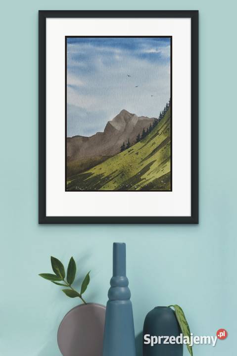 Akwarela Akwarelka Obraz pt Na granicy ciszy A5 Warszawa sprzedam