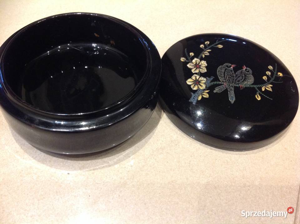 Pudełko Szkatułka z LAKI Ptaszki STARA Dekoracje i ozdoby Nowa Sól