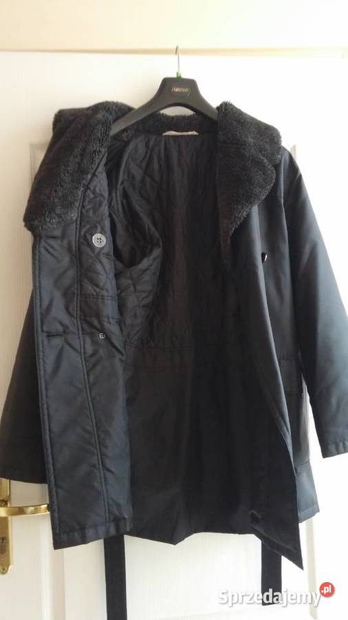 Czarny krótki płaszczyk Marks Spencer z Rozmiar 42(XL) Sosnowiec