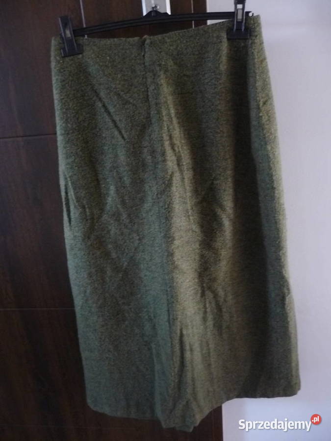 Kostium 2 częściowy garsonka spódnica dzianinowe zielony wielkopolskie Poznań