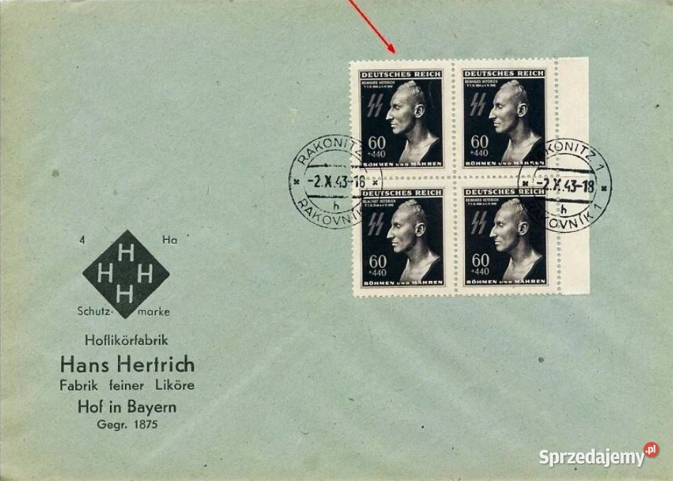 CZECHY i MORAWY 1943HEYDRICH BŁĘDY PF131I i pomorskie