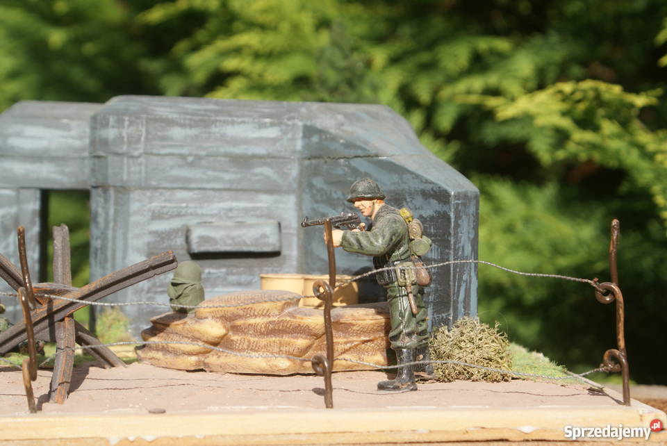 Diorama makieta militarna obrona bunkra Warszawa