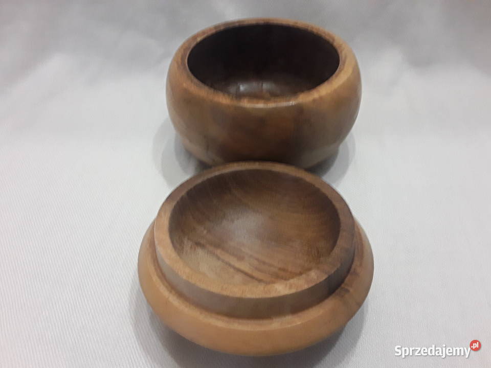 FIGURKA PUZDERKO POJEMNIK DREWNO RZEŻBA CRETE Zamość