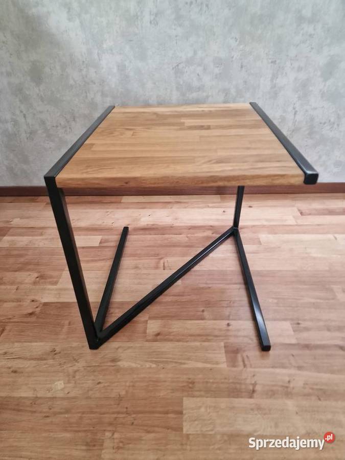 Stolik podreczny loft drewno stal łódzkie Łódź sprzedam