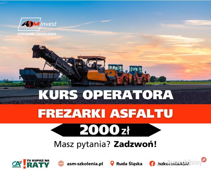 Kurs Operator Frezarki Frezarka samojezdna do Ruda Śląska
