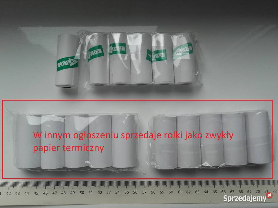 Rolki przylepne do mini drukarki termicznej 57mm Bydgoszcz sprzedam