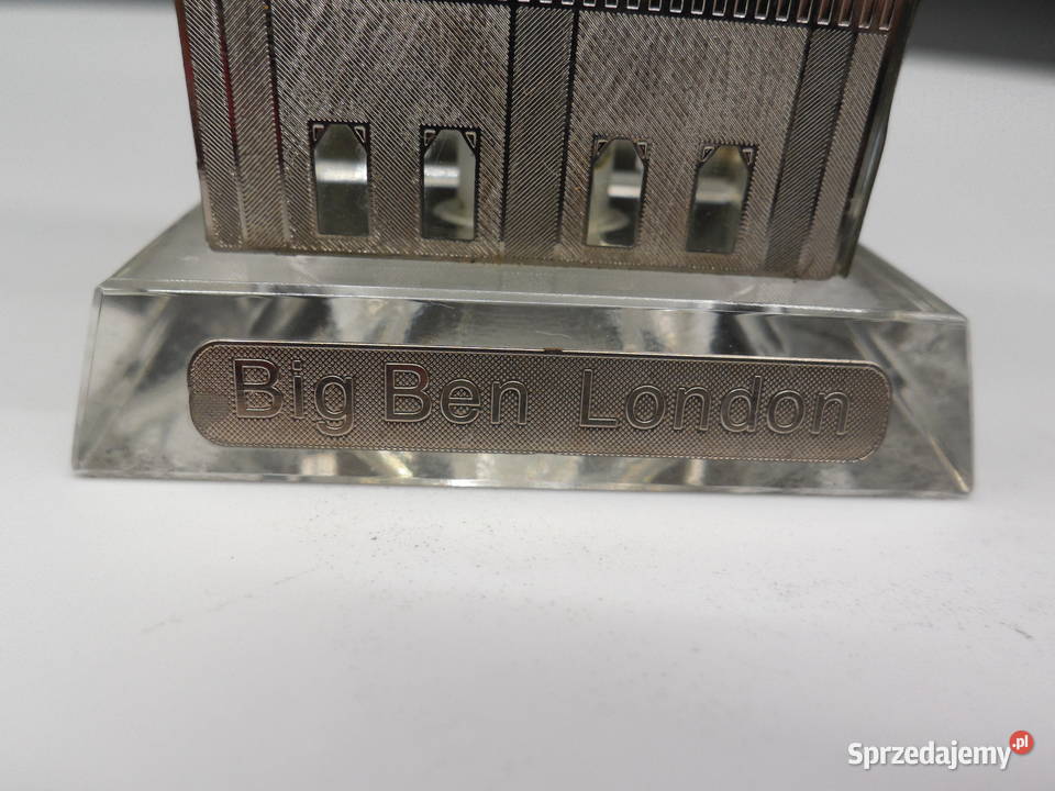 Pamiątkowa Figurka Kryształowa Big Ben Londyn Porcelana i szkło Raszków