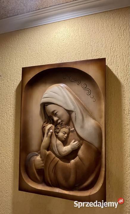 Płaskorzeźba Matka Boska z dzieciątkiem Kraków
