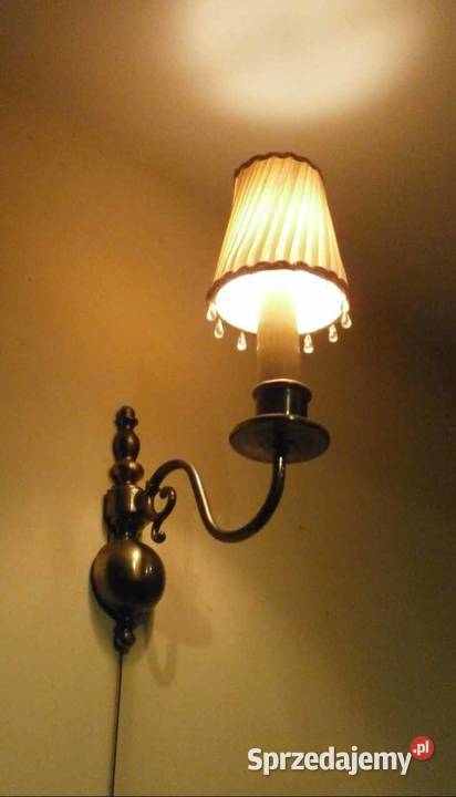 Mosiężne Lampy Ścienne Świece Kinkiety Vintage Kraków