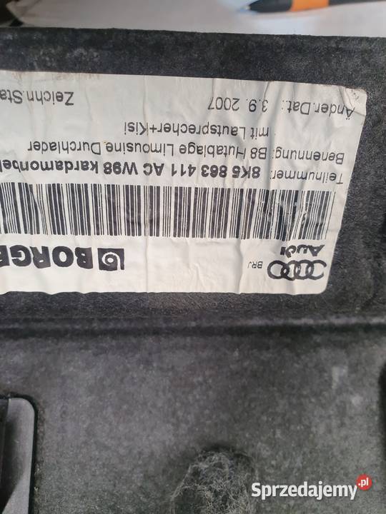 PÓŁKA TYLNA TYŁ AUDI A4 B8 SEDAN 8K5863411AC Przystajń