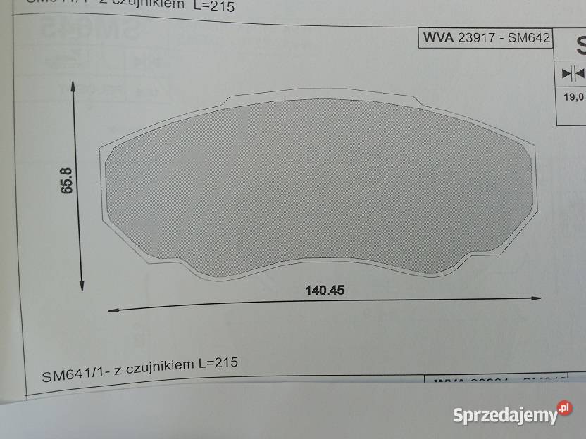 SM642 Klocki hamulcowe kpl przód CITROEN JUMPER Olsztyn