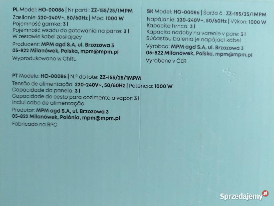 NAJTANIEJ Garnek Elektryczny 3L Gotowanie Na