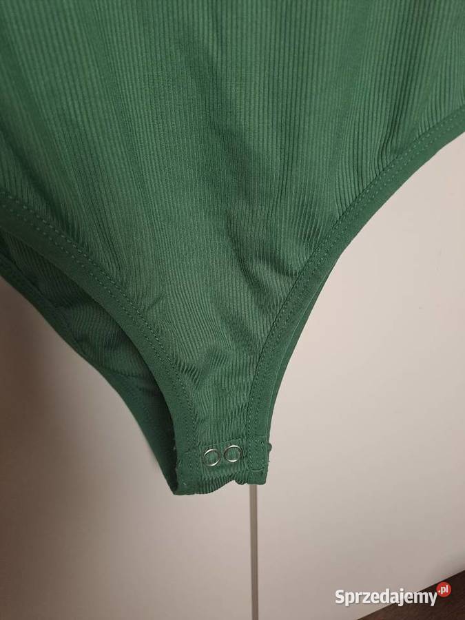 Reserved Zielone Body z prążkowanej dzianiny S Reserved Warszawa sprzedam