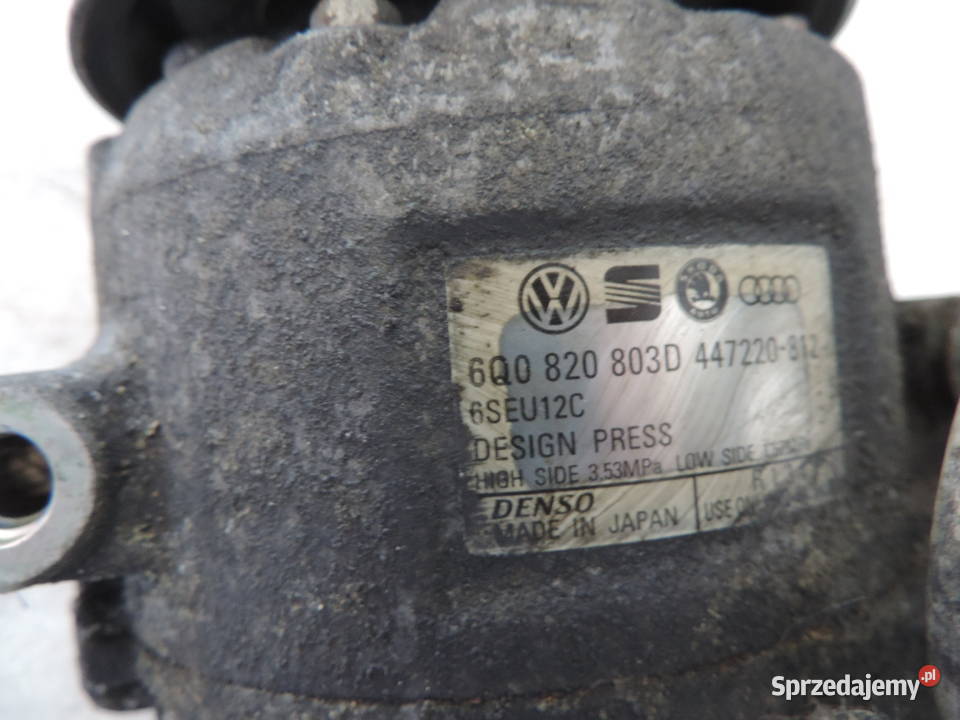 Sprężarka klimatyzacji VW Polo 9N 14 TDI Ogrzewanie, wentylacja i klimatyzacja Nowy Sącz