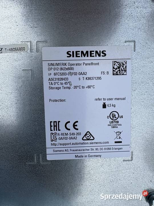 Siemens 6FC52030AF020AA2 Sinumerik Operator Warszawa