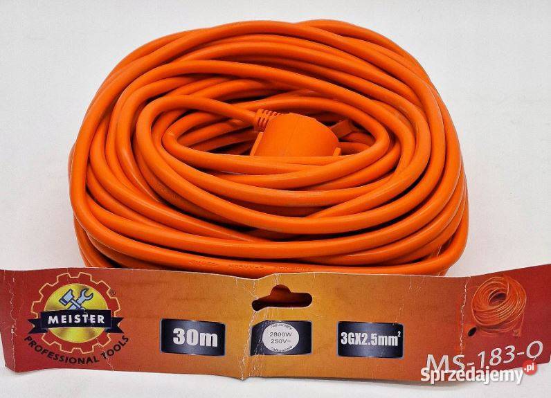 Przedłużacz 30 m bez rolki 3x25 Przedłużacze Szczecin