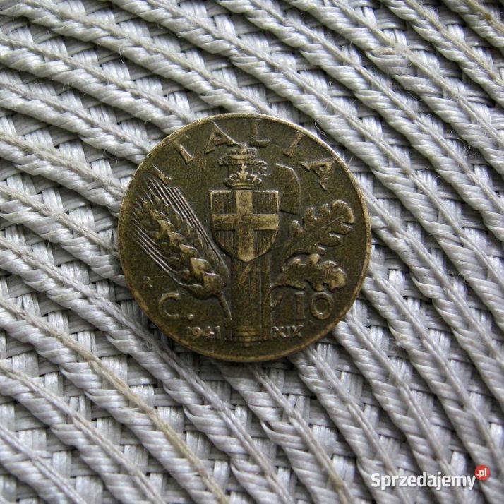 Włochy 10 Centesimi 1941r Brązal Numizmatyka Kalisz