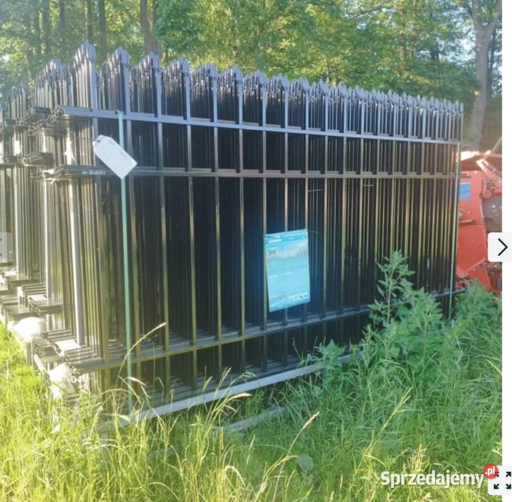 Płot Ogrodzenie metalowe przesla 64m ze slupkami