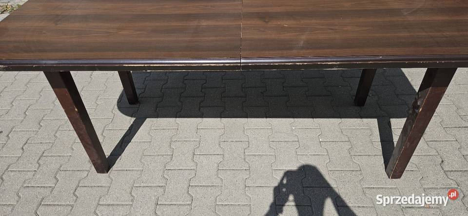 Stół owalny duży ciemny orzech 77cm mazowieckie Pruszków