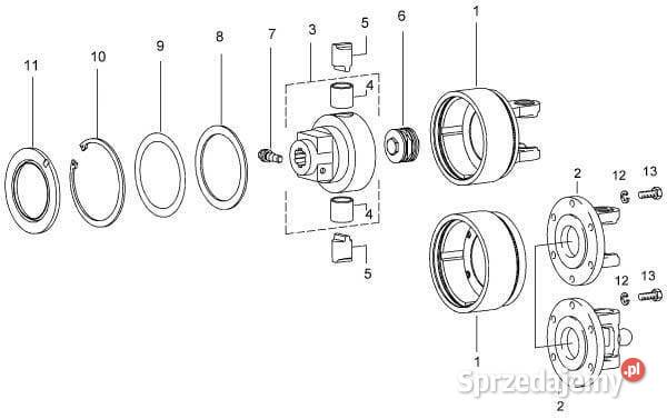 Obudowa sprzęgła aluminium K641214l W2400 356206 Do maszyn uprawowych Kamionna