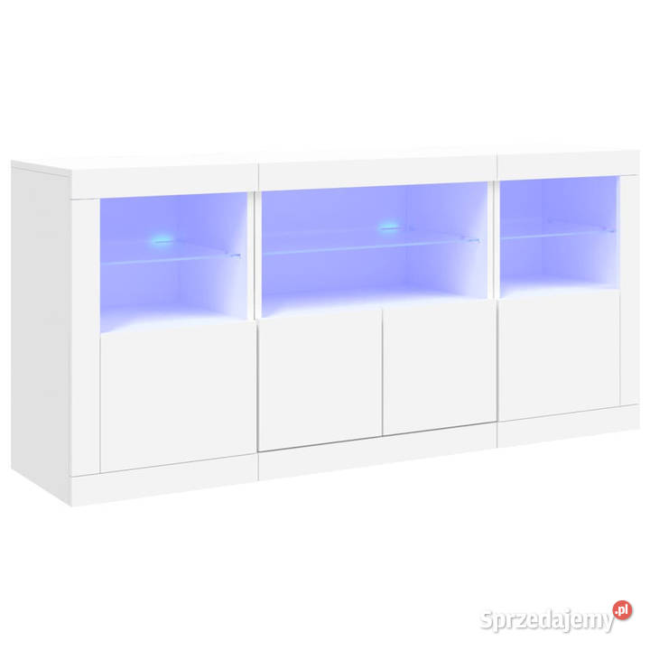Szafka z oświetleniem LED biała 1425x37x67 Warszawa