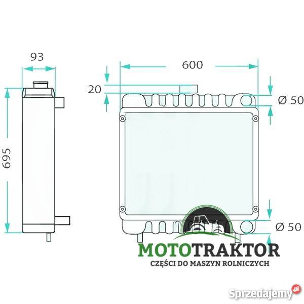 Chłodnica wody Massey Ferguson 6110 6120 6130