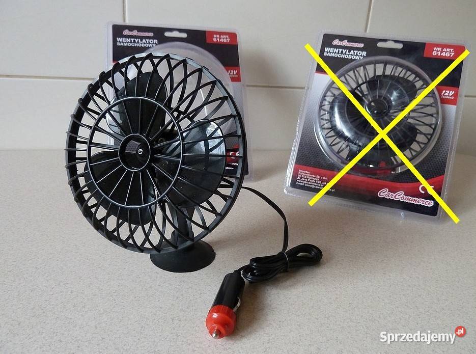 Wentylator Samochodowy Obrotowy 12V NOWY wi Rzeszów