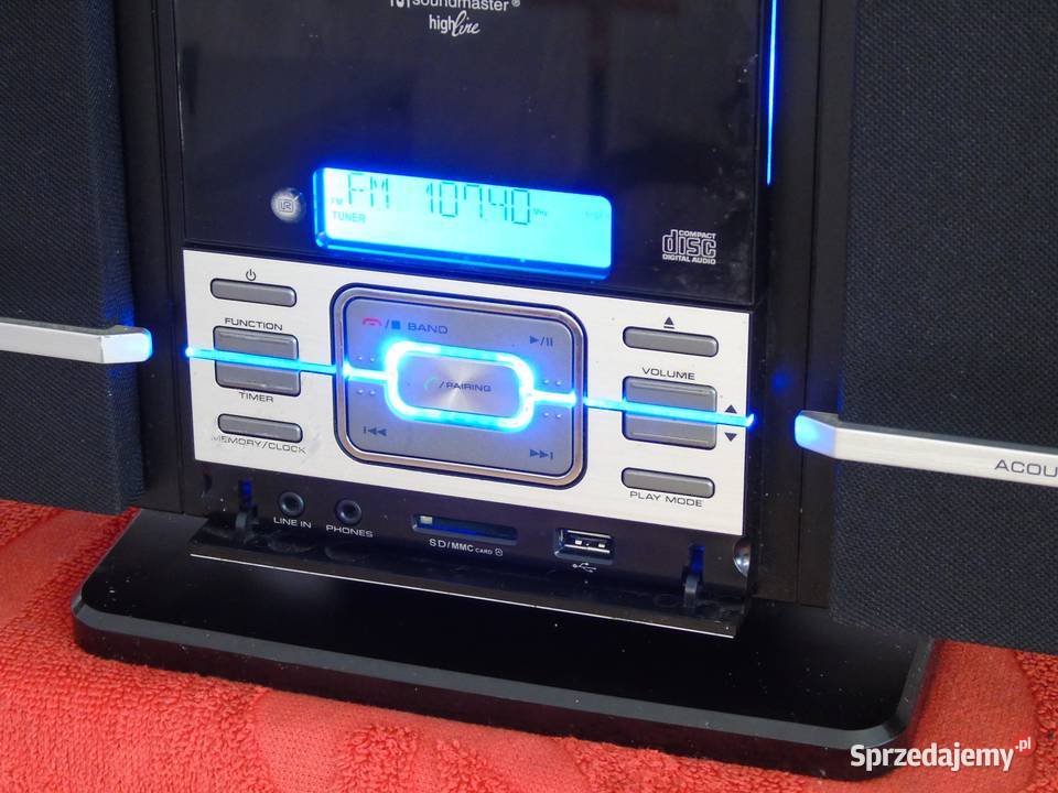 Zestaw audio Soundmaster BT USBSD mp3 radio AUX Wieże i miniwieże Jasło