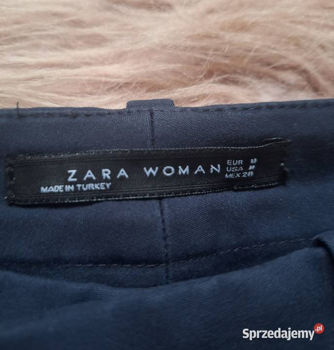 Eleganckie elastyczne granatowe spodnie Zara Kraków