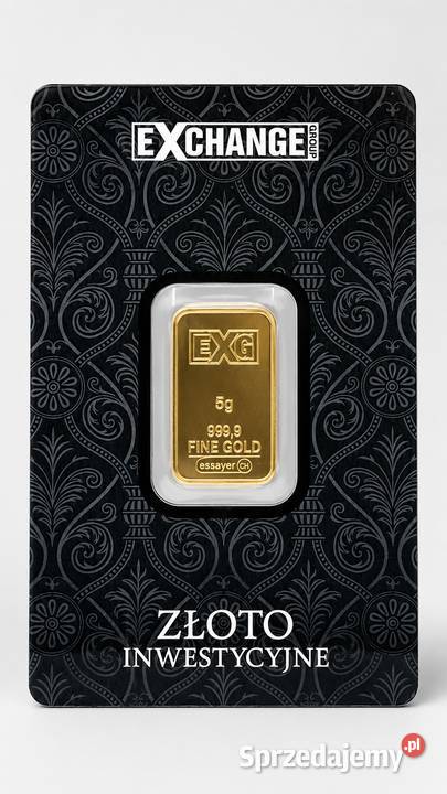 Sztabka Złota 5g Exchange EXG Czyste Złoto 9999 Pruszków