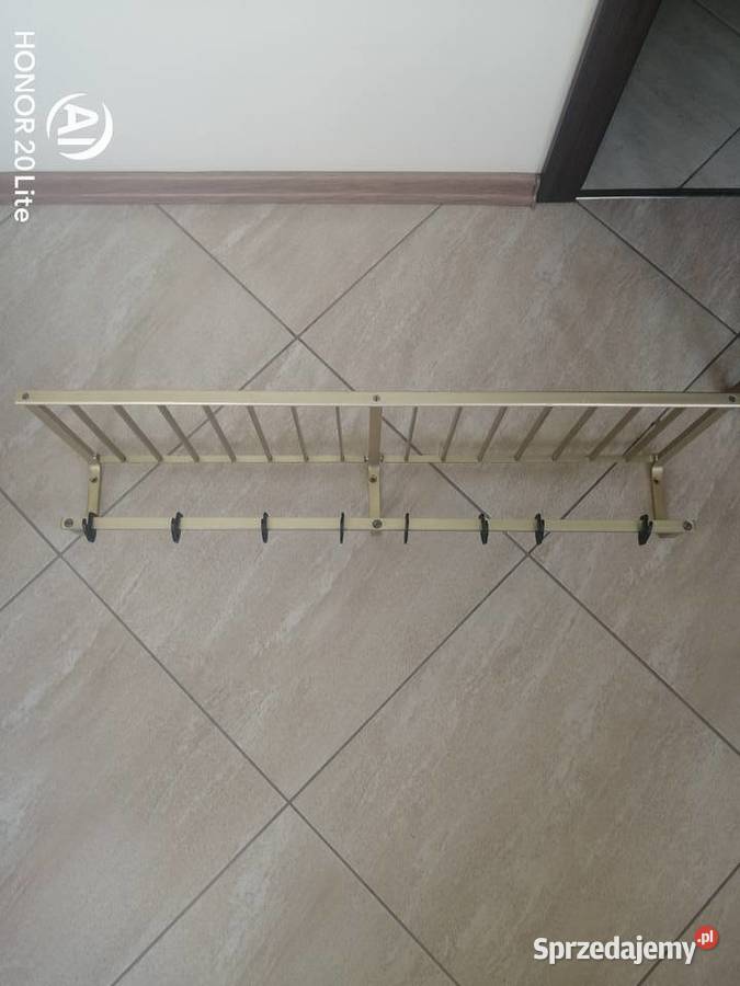 Wieszak aluminiowy z półką Łódź