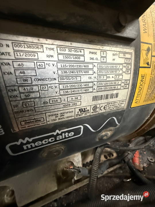 agregat prądotwórczy PRAMAC ECO323S4 na części Działoszyn