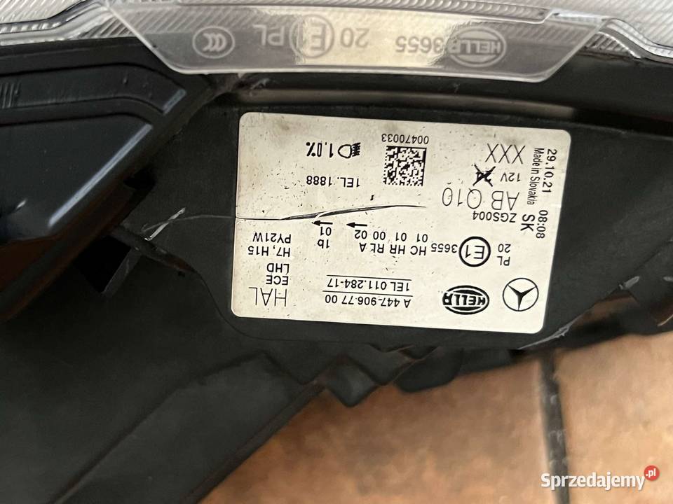 Mercedes Vito W447 Vklasa lampy przednie prawa Odolanów