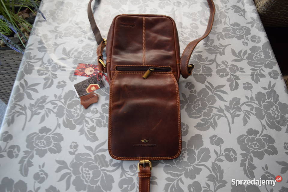 Listonoszka Torebka na Pasku Skórzana PETERSON 24cm Olsztyn